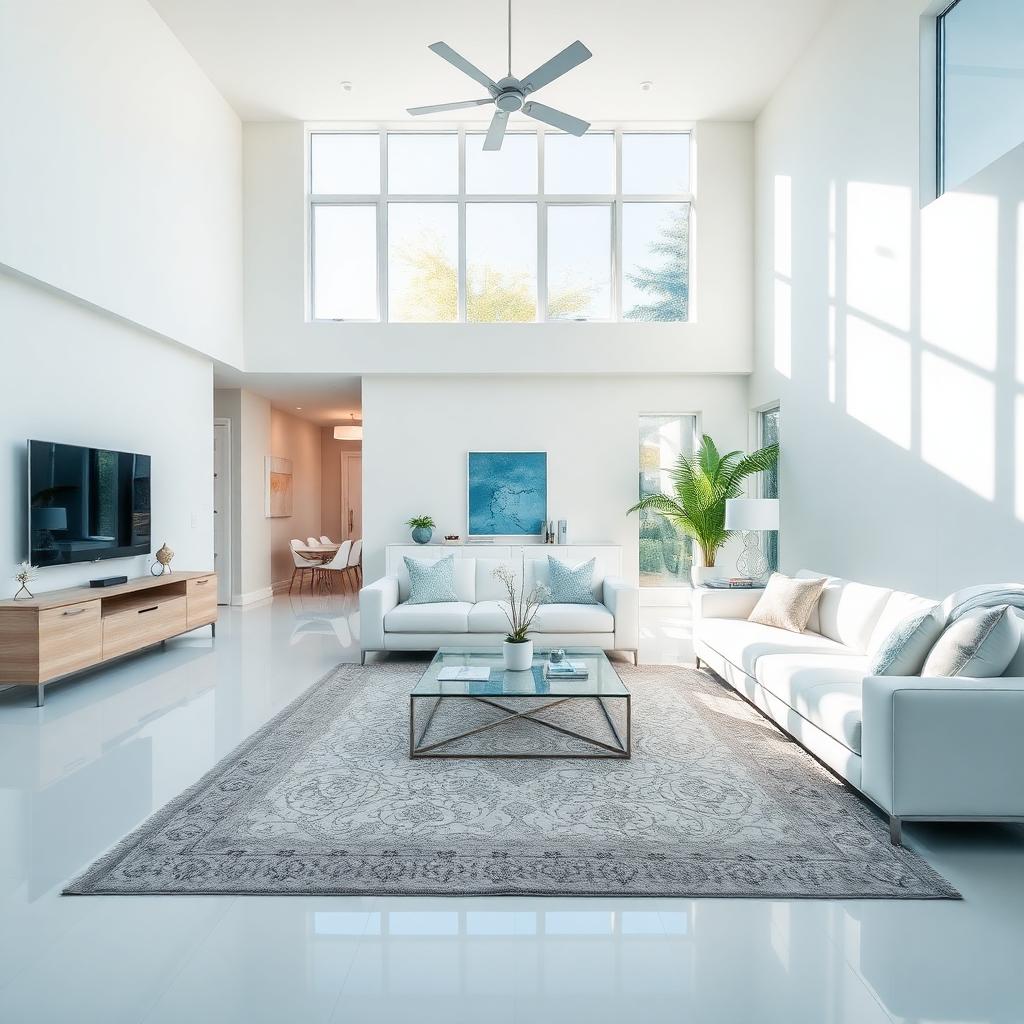 Bright, freshly cleaned Florida home interior